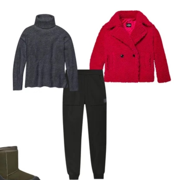 UGG - Short Gertrude Teddy Coat - -L-NWT 💕🧸🧸💕 - Picture 9 of 13